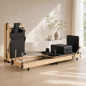 Pilaray Foldable Pilates Reformer with Box & Jumpboard for Home Use
