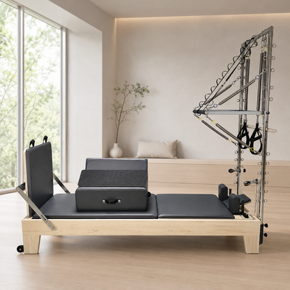 Pilaray Maple Pilates Reformer avec tour pour studios et usage domestique